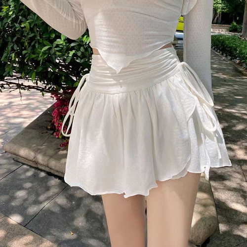 High Waist Irregular Ruffle Patchwork Fairycore Short Skirts